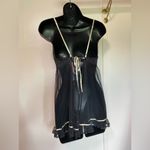 Victoria's Secret Black Lace Chemise with Satin Finish Photo 4