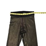 Nike NWT,  Women's Pro Dri-Fit Sparkle Black Gold Leggings Full Length, Sz S Photo 9
