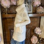 RACHEL RACHEL ROY CREAM ACRYLIC BLEND CABLE KNIT CARDIGAN SWEATER (S) Photo 4
