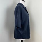 Majestic Filatures Blue Stretch Linen Short Sleeve Shirt Oversized XS Photo 2