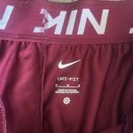 Nike  Women's Medium Maroon Running Shorts Elastic Waist Band Athletic‎ Pockets Photo 7