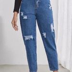 Boohoo  jeans high waisted destroyed jeans  sz 4 Photo 0