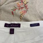 Gloria Vanderbilt NWOT women’s white Amanda capri embellished pocket jeans 24W Photo 6
