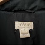 J.Crew  Puffer Black Argyle Print Button Front Quilted Jacket Coat Size Small Photo 2