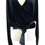 Good American  Womens Wrap Top Size 6‎ (3XL)Velvet Party Glam Holiday Luxury Chic Photo 0