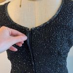 JMB Vintage Black Hand Beaded Sequin Sleeveless Knee Length Dress Size Large Photo 4
