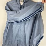Adidas Vintage Sz Medium Windbreaker Jacket Blue Periwinkle Stripe Sleeves Photo 9