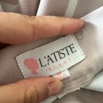 L'ATISTE Geometric Printed Pencil Skirt Cream White Sz M Photo 2