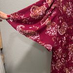 Maurice's  Burgundy Floral Blouse Photo 2