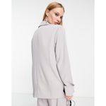 4Th + Reckless Women's Lilac Tailored Notched Oversized Cuff Detail Blazer US XL Gray Photo 4