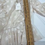 FREE THE‎ ROSES FLORAL PRINT RUFFLE BLOUSE BOHO FREE SPIRITED AESTHETIC XS IVORY Photo 7