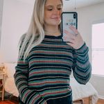 Mossimo Supply Co Black Sweater With Rainbow Stripes  Photo 0