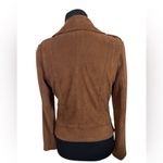 Skies Are Blue  Brown faux suede moto jacket Photo 2
