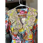 Celia B Nanna Floral Button Front Midi Dress Multicolor Womens Size XL Red Photo 7