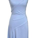 Reiss Paige Midi Dress Women’s Size 0 Blue Pleated Racerback A-Line Sleeveless Photo 0
