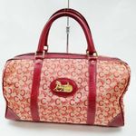 CELINE Red Canvas Boston Bag - Rehab Corner Wear Photo 0