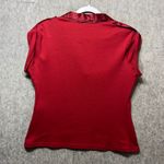 Fashion Bug Vintage Y2K  Red Polo Shirt Acetate Trim‎ Short Sleeve Top XL 90s USA Photo 5