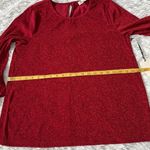 Vine & Love  Women’s Metallic & Sparkling Red Ruffled long sleeve top size Large Photo 6