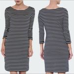 Barbour  Wharf Navy Blue and White Striped Dress Photo 2