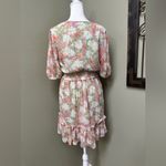 Lush Clothing Lush floral surplice vneck puff sleeve ruffle mini dress Photo 1