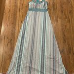 prAna  Cali Dress Womens XS Tribal Striped Maxi Long Racerback Sun Shelf Bra Photo 1