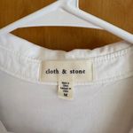 Cloth & Stone White Button Down Long Sleeve Shirt Womens Top Blouse Medium Photo 4
