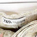 ZARA NWT The Dreed High Rise Cropped Printed Flare Jeans 4 Tan Photo 4