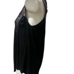 Free People  Women's Standard XS Black Crochet Sleeveless Blouse Square Neck Photo 4