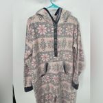 Kinsey fleece, PJs size medium, pink, and gray with hood and ears Photo 1