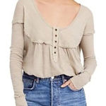 Free People We The Free White Down Under Henley Top Photo 0