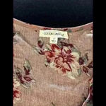 COTTON CANDY LA Womens Floral Hexagon Short Sleeve Dress With Beautiful Velvet Pink Photo 2