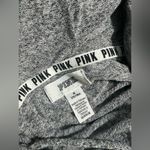 PINK - Victoria's Secret Victoria’s Secret PINK Pebbled Gray Oversized Hooded Graphic Women’s Sweater Photo 2