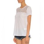 Michael Kors Women’s White Mesh Accent Cotton Tee Size S Photo 11