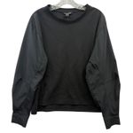 Athleta  Women's Harlow Long Sleeve Hybrid Top Casual Black Streetwear Neutral L Photo 0