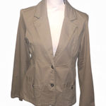Faded Glory  Stretch Uniform Green Double Breasted Blazer Jacket Pockets Fitted  Photo 0