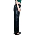 SIMKHAI Mackenzie Vegan Leather Pants, Black, 8 (US) Black Photo 8
