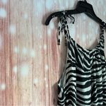 Tigerlily  Zoya Black White Zebra Print Tie Strap Maxi Dress Size 8 Photo 7
