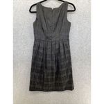 Max and Cleo  Dress Black Floral Waist Plaid Size 6 Formal Women Sleeveless Photo 5