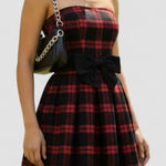 Abercrombie & Fitch Vtg Y2K Wool Mini Strapless Dress Buffalo Plaid Sz 2 Photo 0