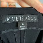 Lafayette 148 New York Slacks Black Pants Wide Leg Size 10 Women Wool Blend Work Photo 2
