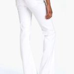 7 For All Mankind White Mid Rise Wide Leg Bootcut Jeans Photo 1