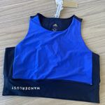 Adidas  Blue and White Sports Bra Photo 5