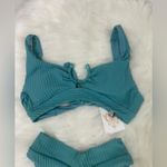 Becca Line in the Bikini Set Scoop Bikini Top & Bottom Size Small Mineral NWT Photo 5