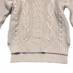 Tahari Cream Cable Knit Lambs Wool Sweater Photo 8