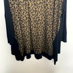 Alembika Chiu Oversized Cheetah Mock Neck Top Women XL Brown Black Photo 7