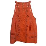Madewell Eyelet A-Line Halter Tank Top in Copperwashed Orange XXS NWT Photo 7