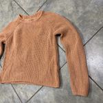 Quince Sweater Womens Small Brown Fisherman Knit Organic Cotton Ribbed Warm Wear Photo 3