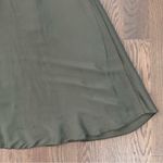 NWT Made in Italy Satin Silk Blend Maxi Skirt in Dusty Olive Green Medium Photo 2