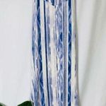 Lemon Tart NWT  Blue & White Off Shoulder Stretchy Maxi Casual Vacation Dress S Photo 0