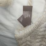 J. Jill Ivory Knit Hat with Furry Pom Poms NWT Photo 1